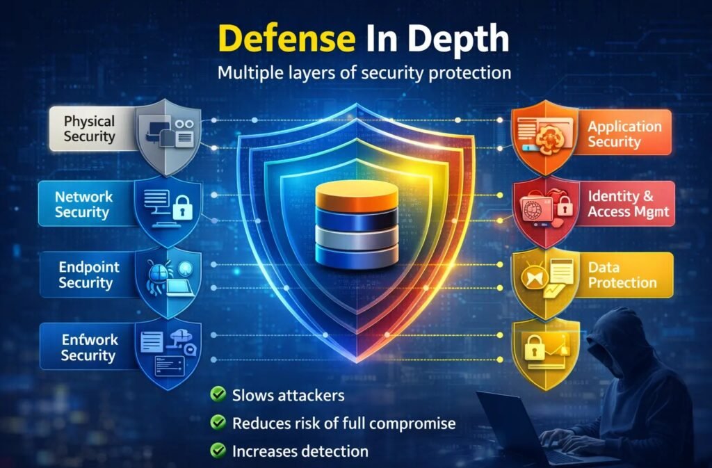 Defense in Depth infographic illustration